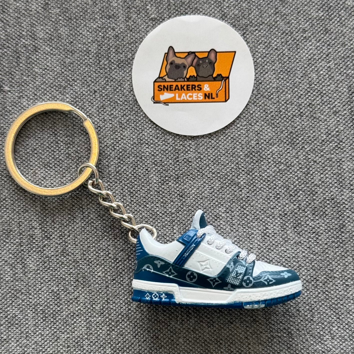 Louis Vuitton LV Trainer 'Blue' - Mini Sneaker Sleutelhanger