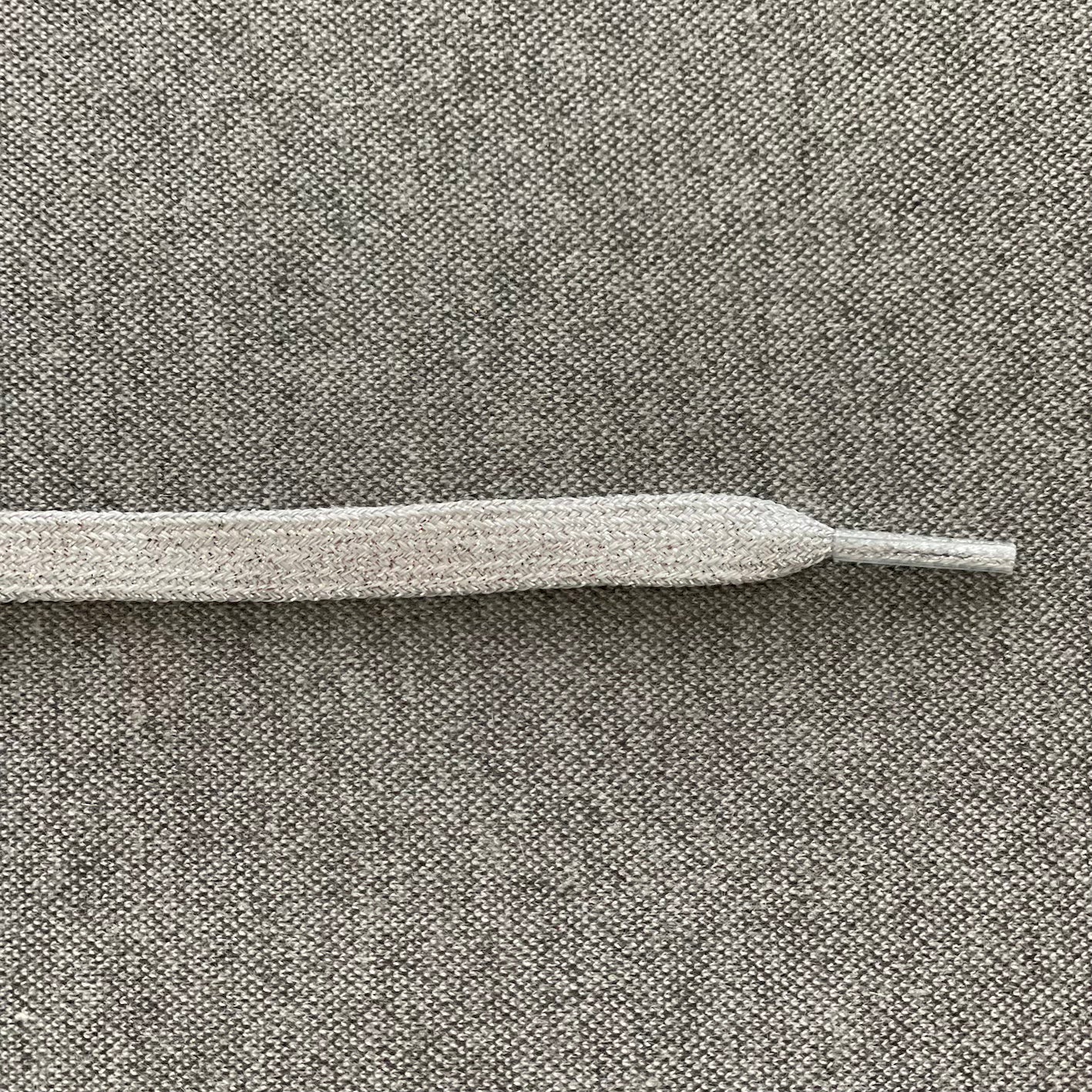 Platte Veters 8mm 'Licht Zilver/Glitter'