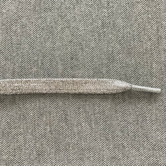 Platte Veters 8mm 'Zilver/Glitter'