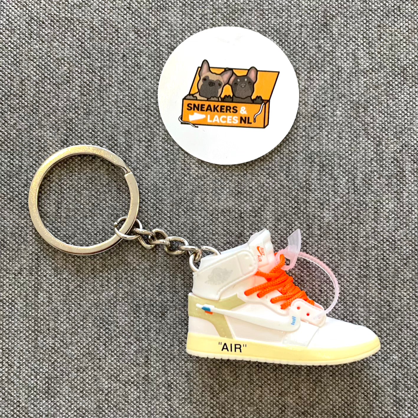 Air Jordan 1 Retro High 'Off-White White' - Mini Sneaker Keychain