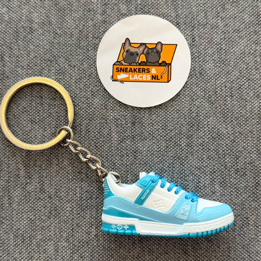 Louis Vuitton LV Trainer 'Sky Blue' - Mini Sneaker Sleutelhanger