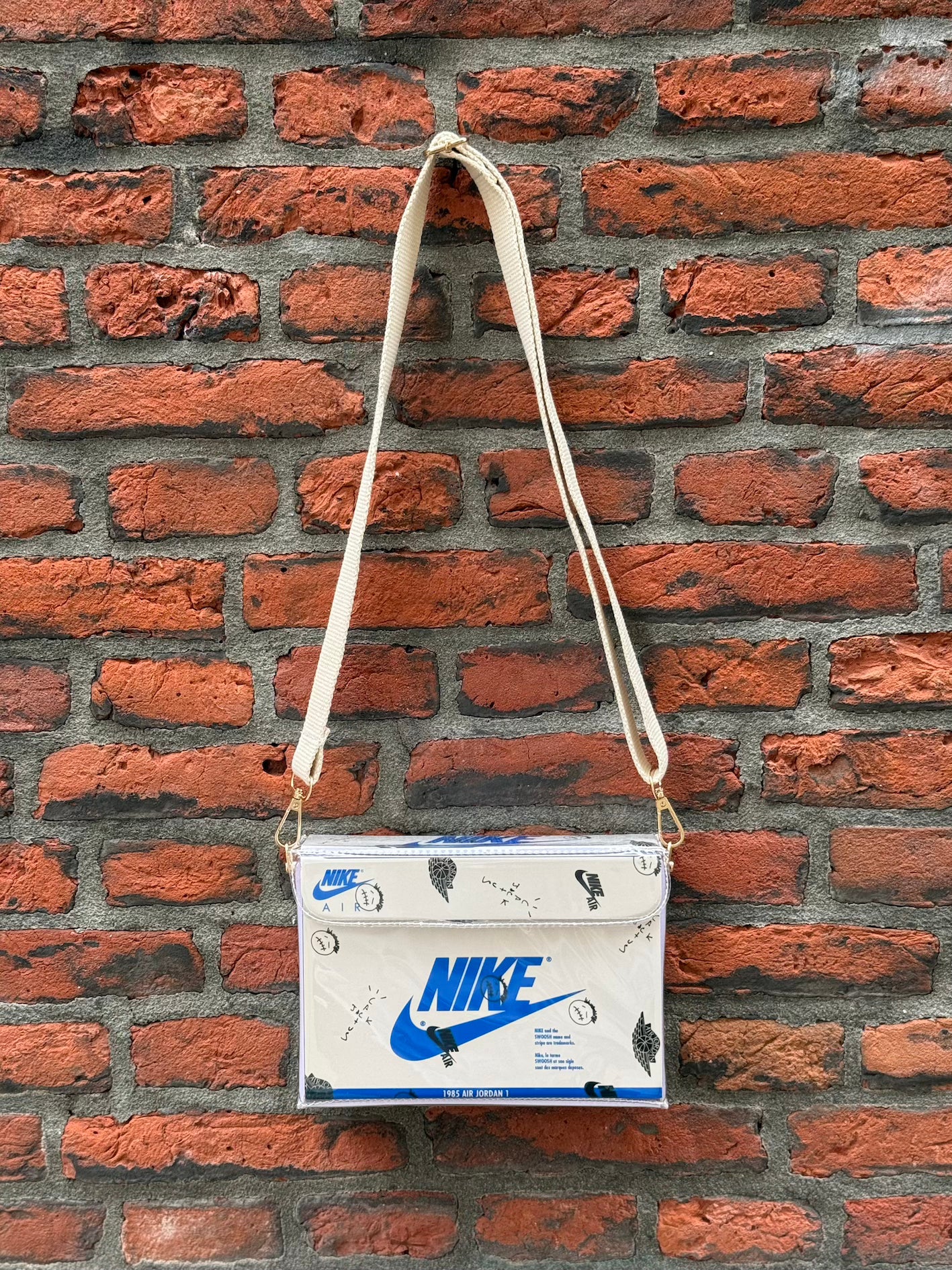 Custom Sneaker Box Bag - Nike Jordan x Travis Scott (Blue)