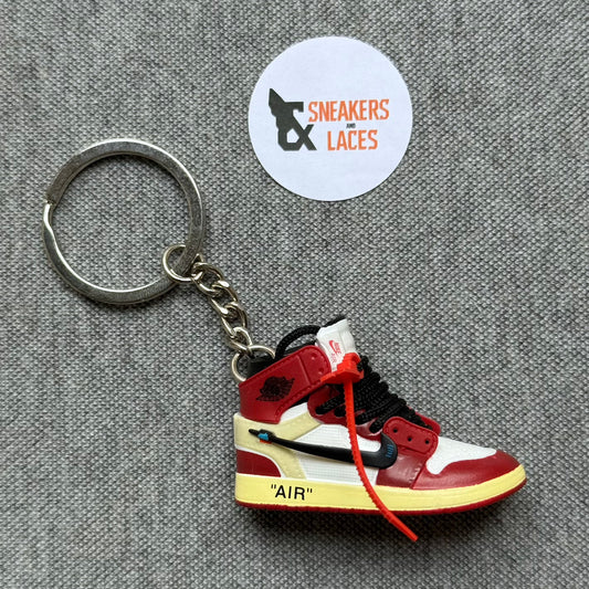 Air Jordan 1 Retro High 'Off White Chicago' Black Laces - Mini Sneaker Sleutelhanger
