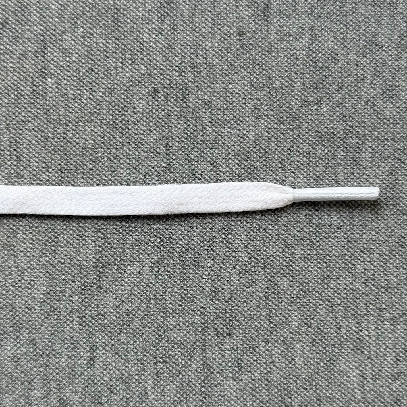 Platte Veters Gewaxt 7mm 'Wit'