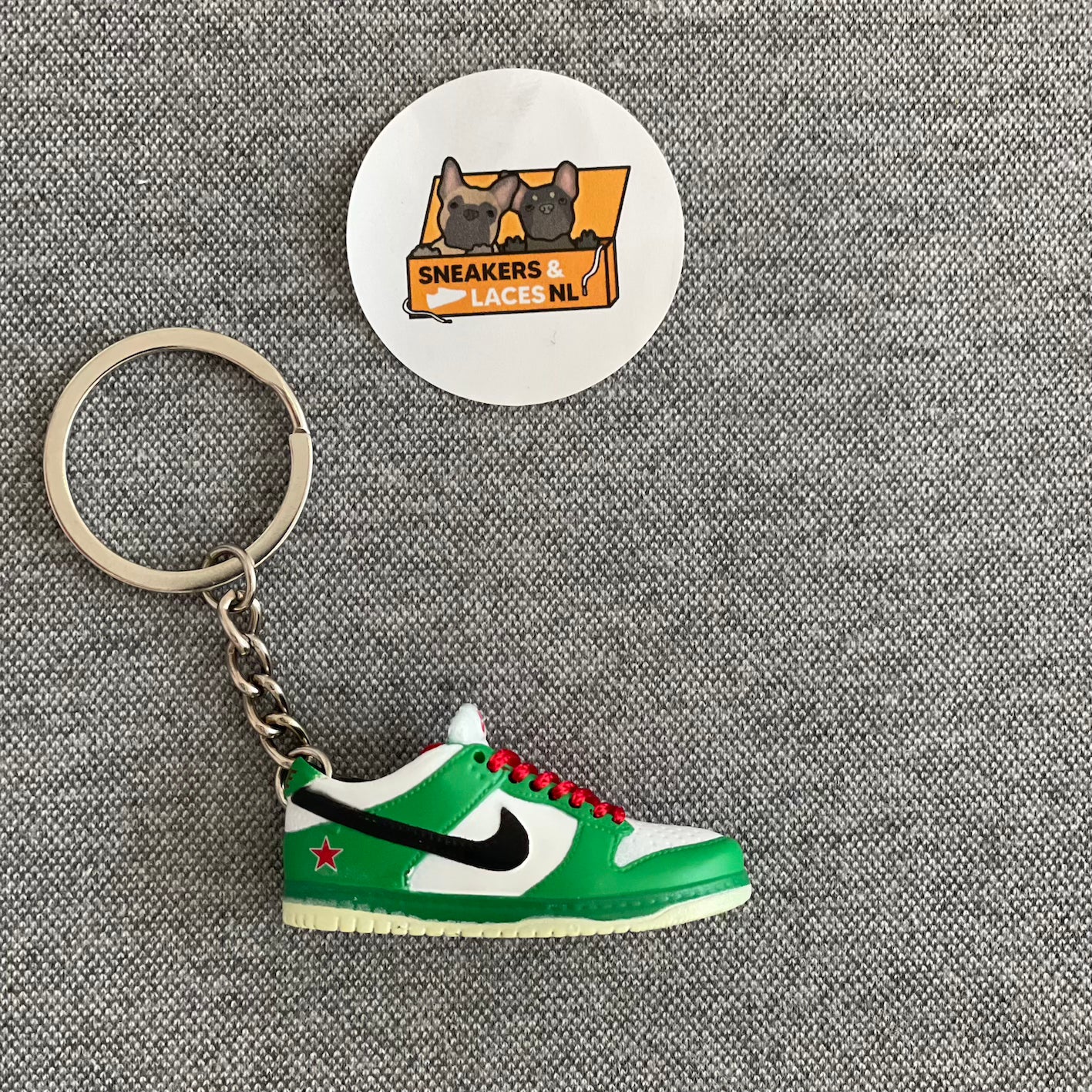 Nike SB Dunk Low 'Heineken' Mini Sneaker Sleutelhanger