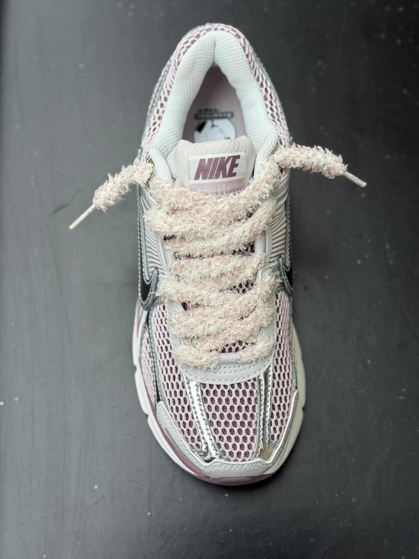 Fluffy Veters 10mm 'Wit/Roze'