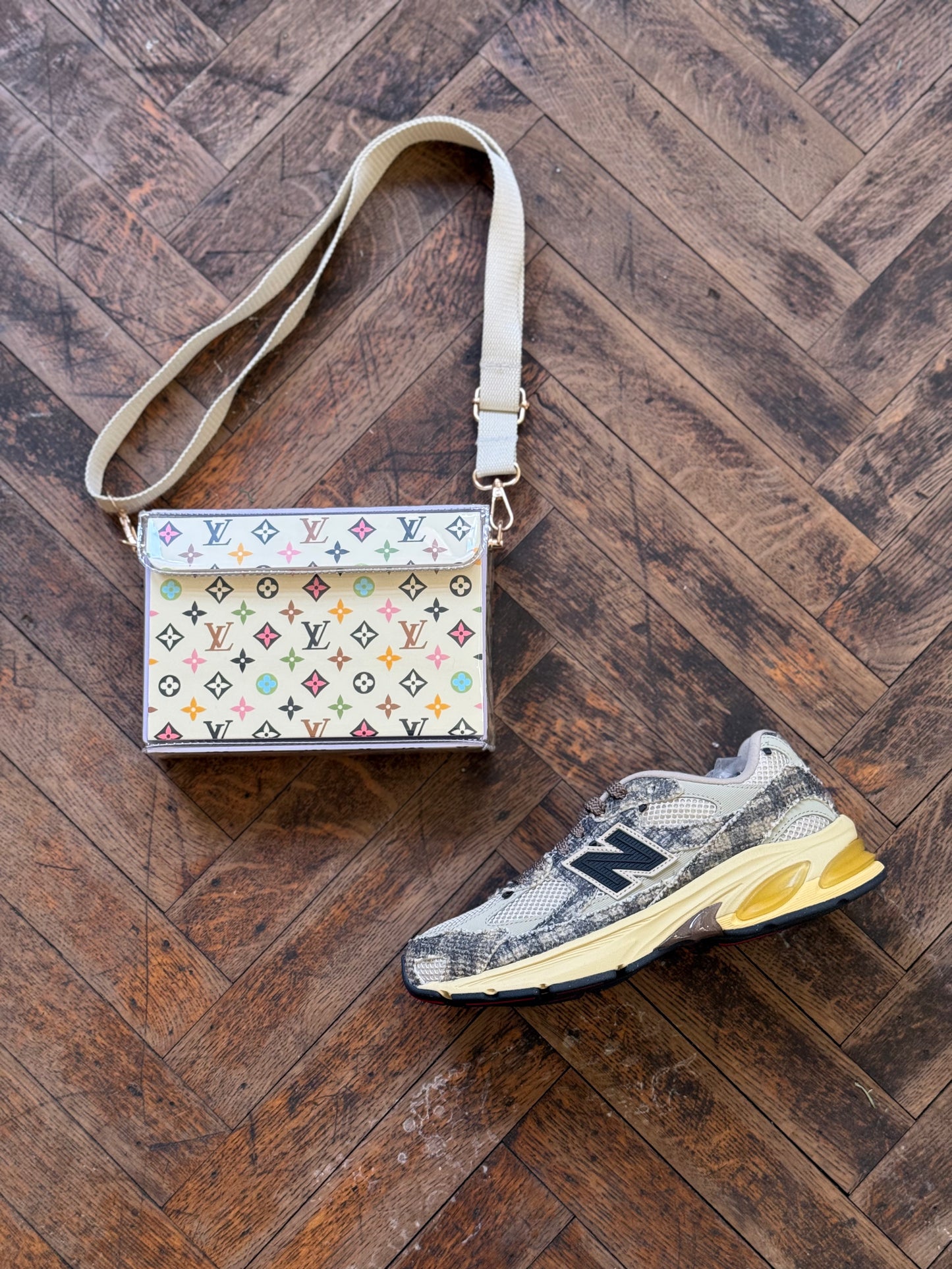 Custom Designer Bag - Louis Vuitton Beige Multi-Color