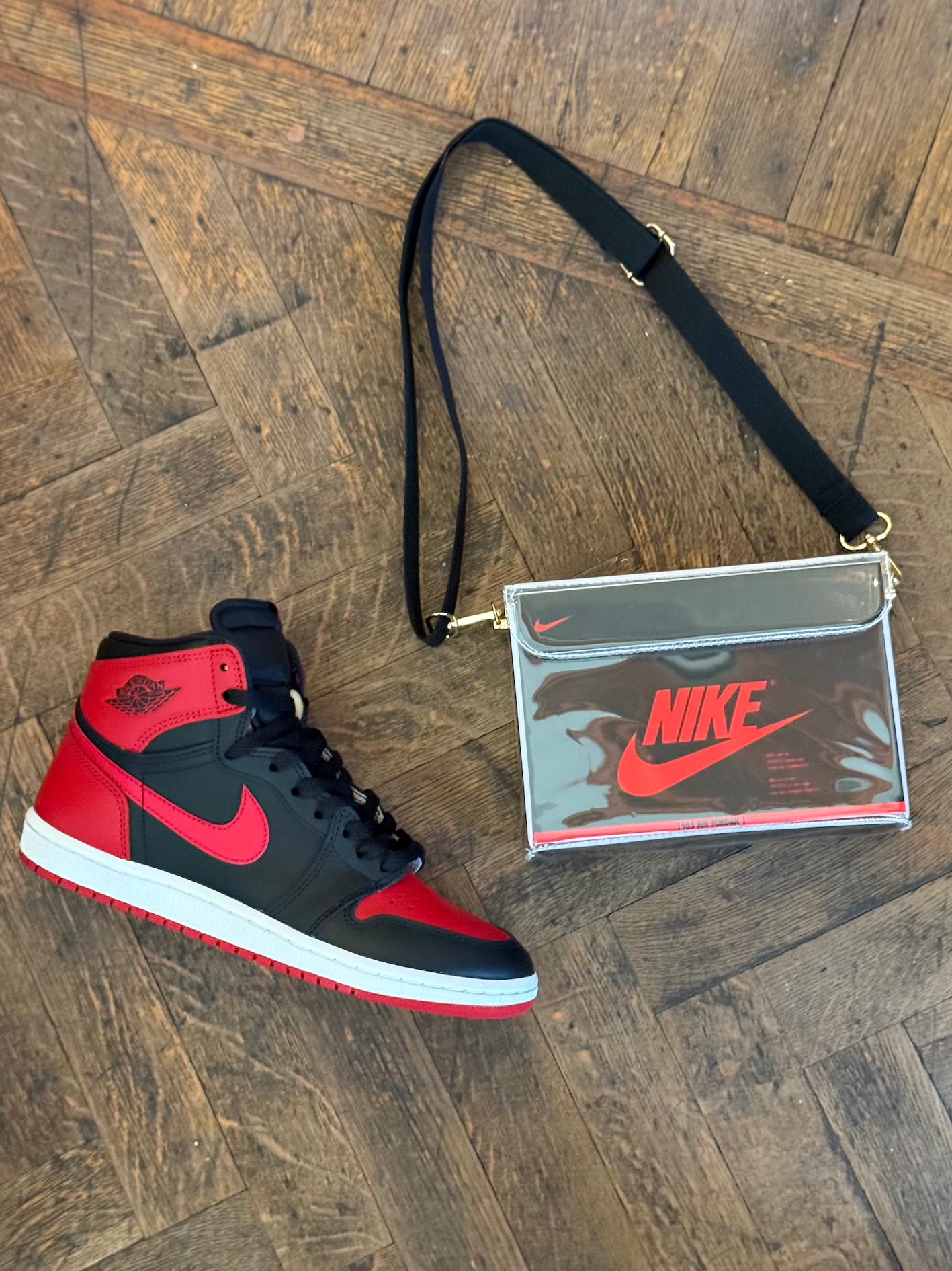 Custom Sneaker Box Bag - Nike Jordan (Black/Red)