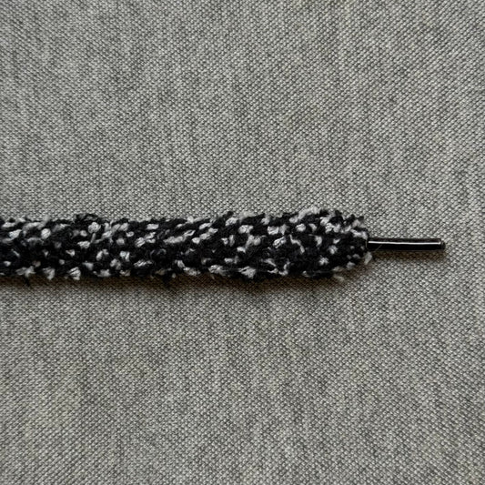 Fluffy Veters 10mm 'Zwart/Wit'