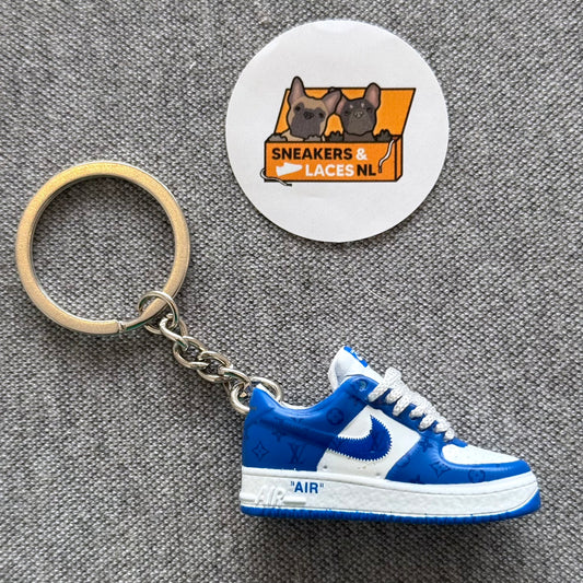 Nike Air Force 1 Low 'x Louis Vuitton 'White Blue' - Mini Sneaker Sleutelhanger