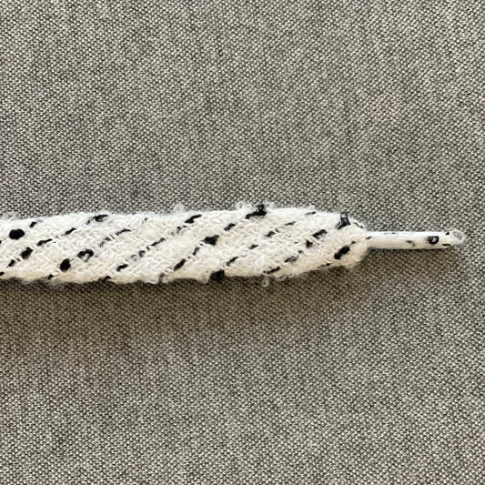 Fluffy Veters 15mm 'Wit/Zwart'