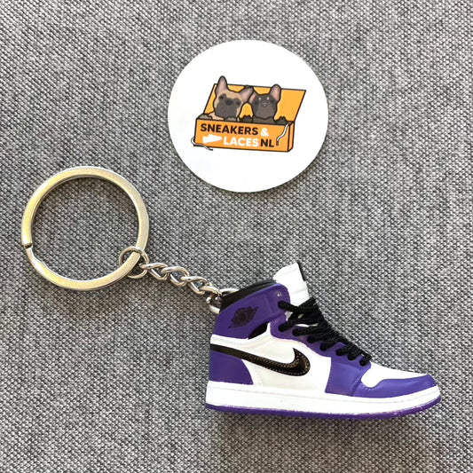 Air Jordan 1 Retro High 'Court Purple/White' - Mini Sneaker Sleutelhanger