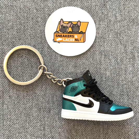 Air Jordan 1 Retro High 'Metallic Green Toe' - Mini Sneaker Sleutelhanger