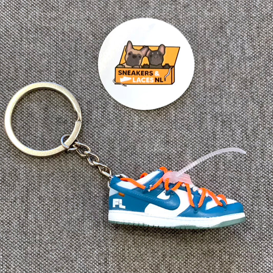 Nike Dunk Low Off White 'UNC' - Mini Sneaker Sleutelhanger