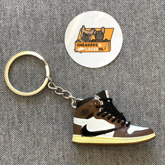 Air Jordan 1 Retro High 'Travis Scott Mocha Black Laces' - Mini Sneaker Sleutelhanger