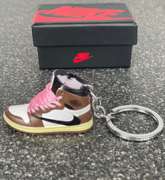 Air Jordan 1 Retro High 'Travis Scott Mocha' - Mini Sneaker Sleutelhanger