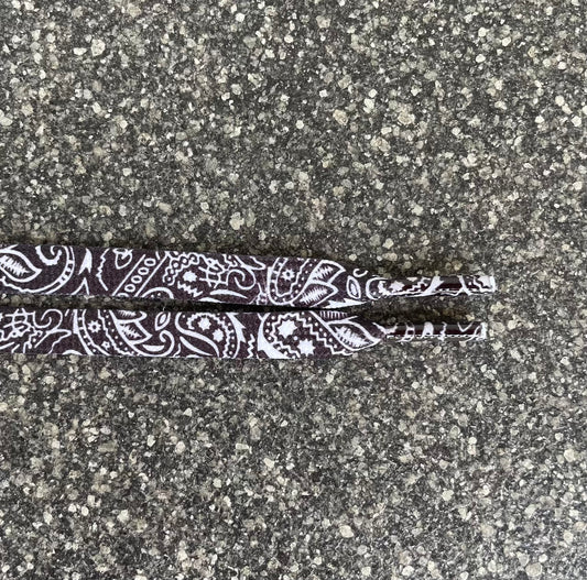 Flat Laces 8mm 'Paisley Black'