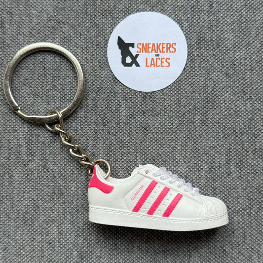 Adidas Superstar White Pink - Mini Sneaker Sleutelhanger