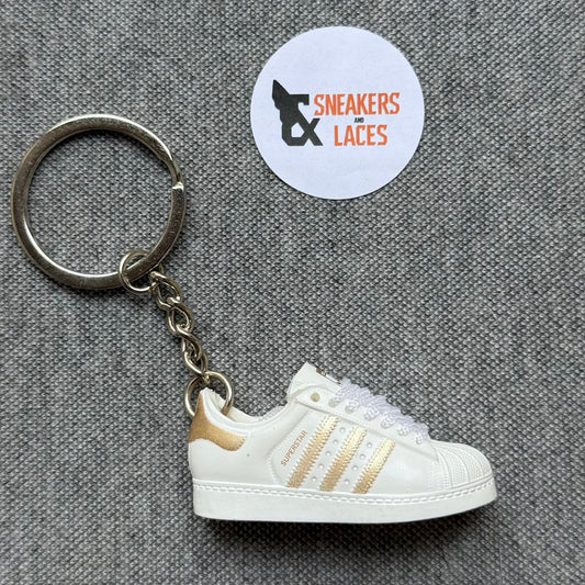 Adidas Superstar White Gold - Mini Sneaker Sleutelhanger