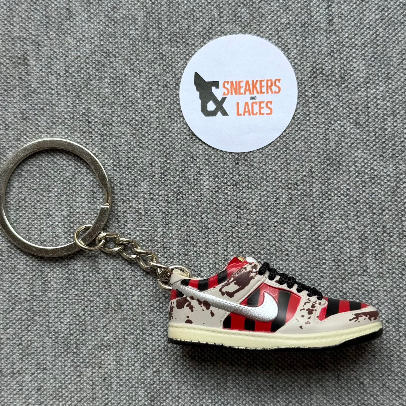 Nike SB Dunk Low 'Freddy Krueger'- Mini Sneaker Keychain