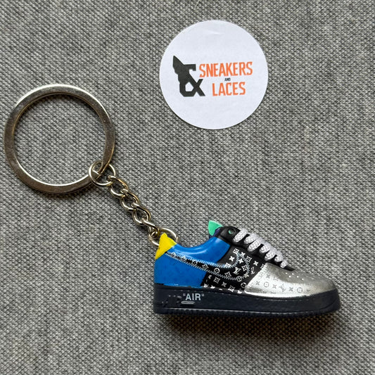 Nike Air Force 1 Low 'x Louis Vuitton Black Metallic'Silver' - Mini Sneaker Sleutelhanger