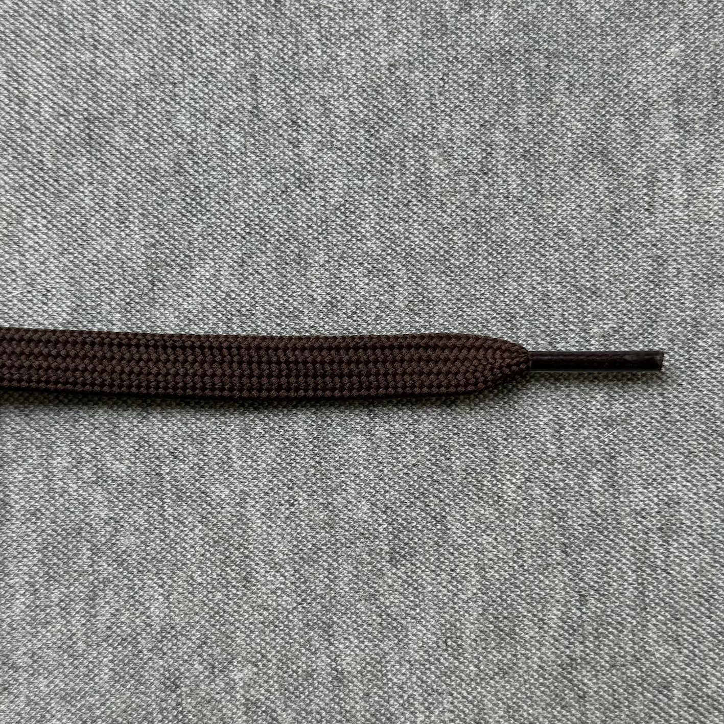 Platte Veters 8mm Dubbel Gelaagd 'Donker Bruin'