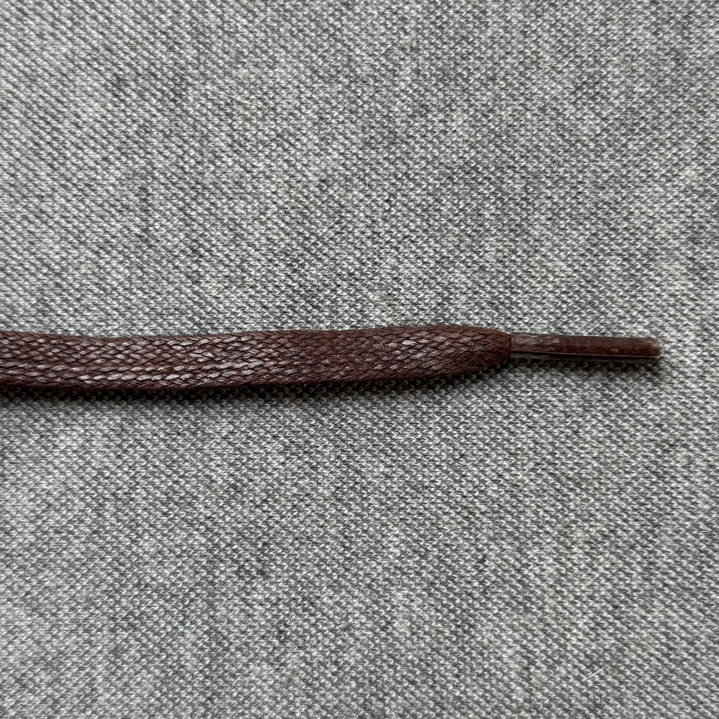 Platte Veters Gewaxt 7mm 'Donker Bruin'