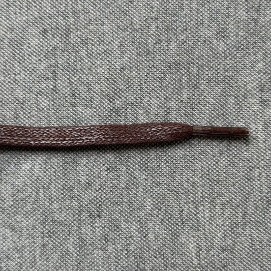 Platte Veters Gewaxt 7mm 'Donker Bruin'