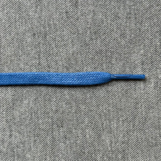 Platte Veters Gewaxt 7mm 'Blauw'