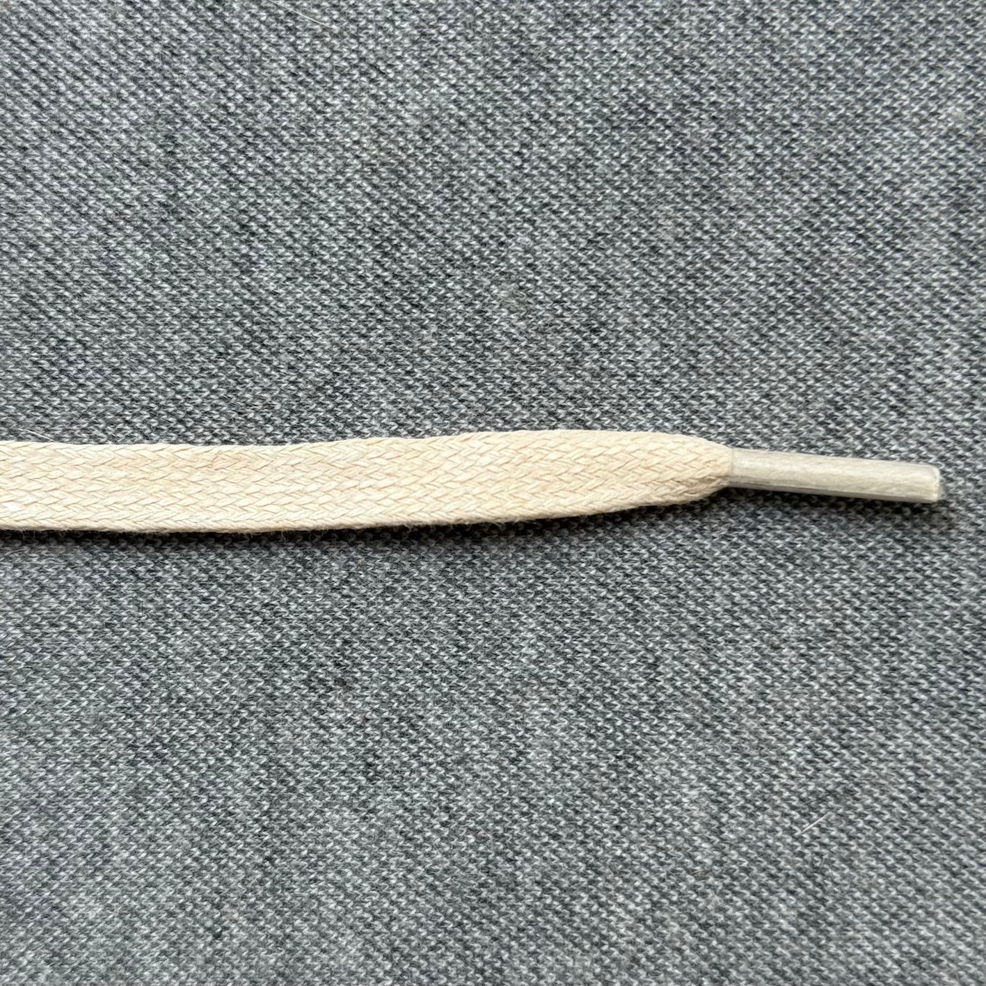 Platte Veters Gewaxt 7mm 'Beige'