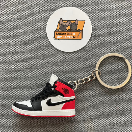 Air Jordan 1 Retro High 'Black/White/Red' - Mini Sneaker Sleutelhanger