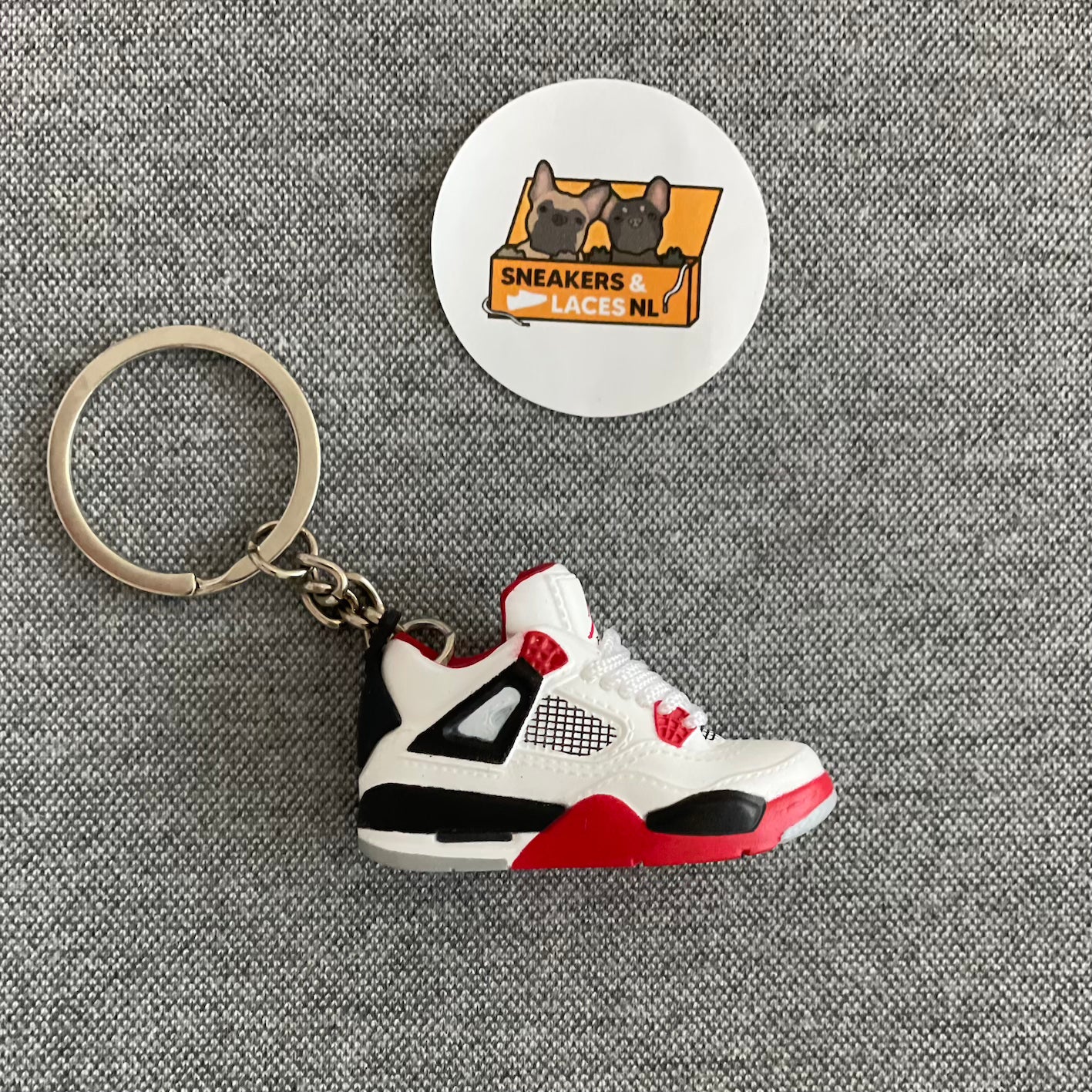 Air Jordan 4 Retro 'Fire Red' - Mini Sneaker Sleutelhanger