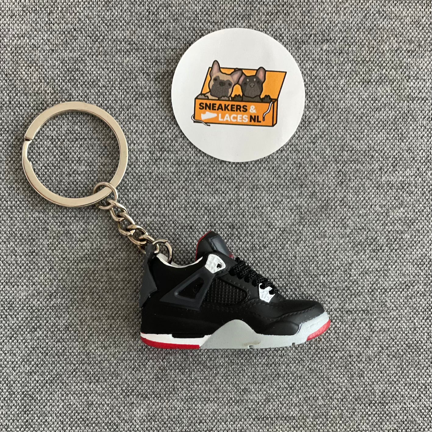 Air Jordan 4 Retro 'Bred' - Mini Sneaker Sleutelhanger