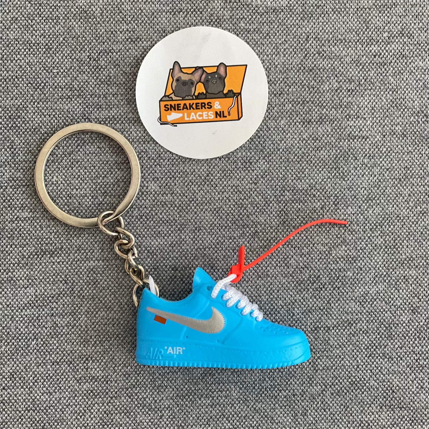 Nike Air Force 1 Low x Off White 'University Blue' - Mini Sneaker Sleutelhanger