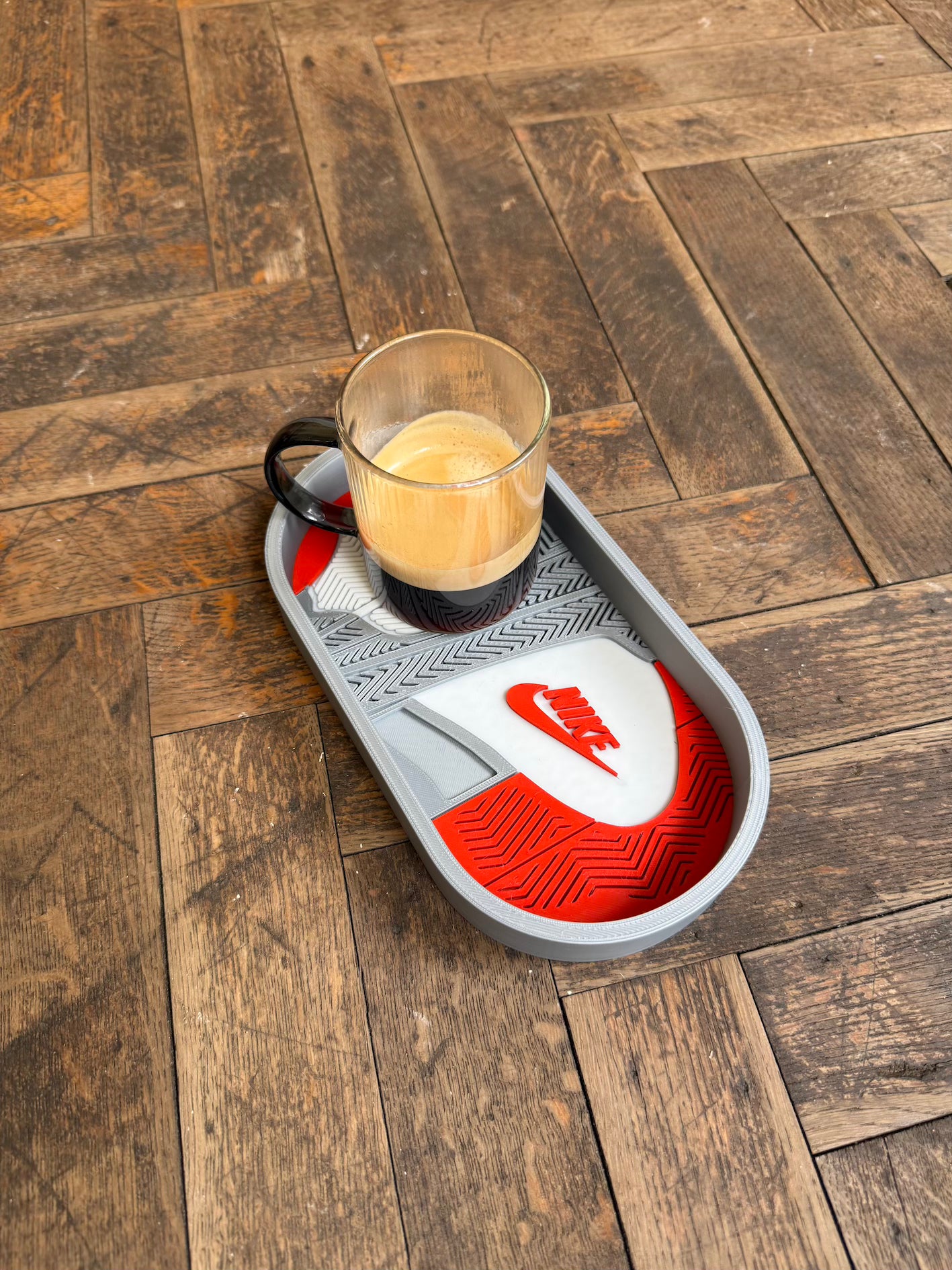 Jordan 4 Bred Sole Tray - Sneaker Inspired Organizer