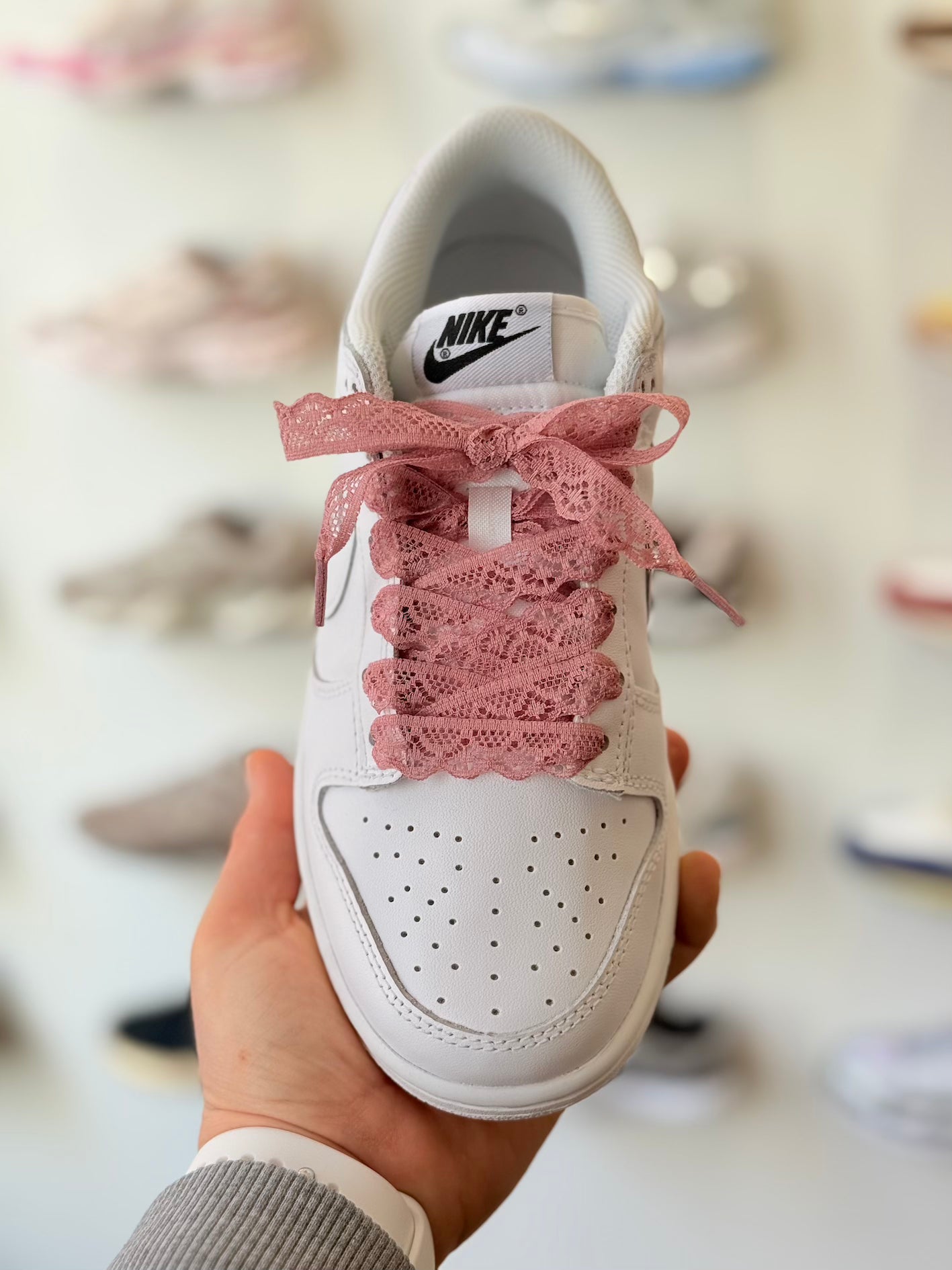 Veters Kant 'Oud Roze' 120 cm