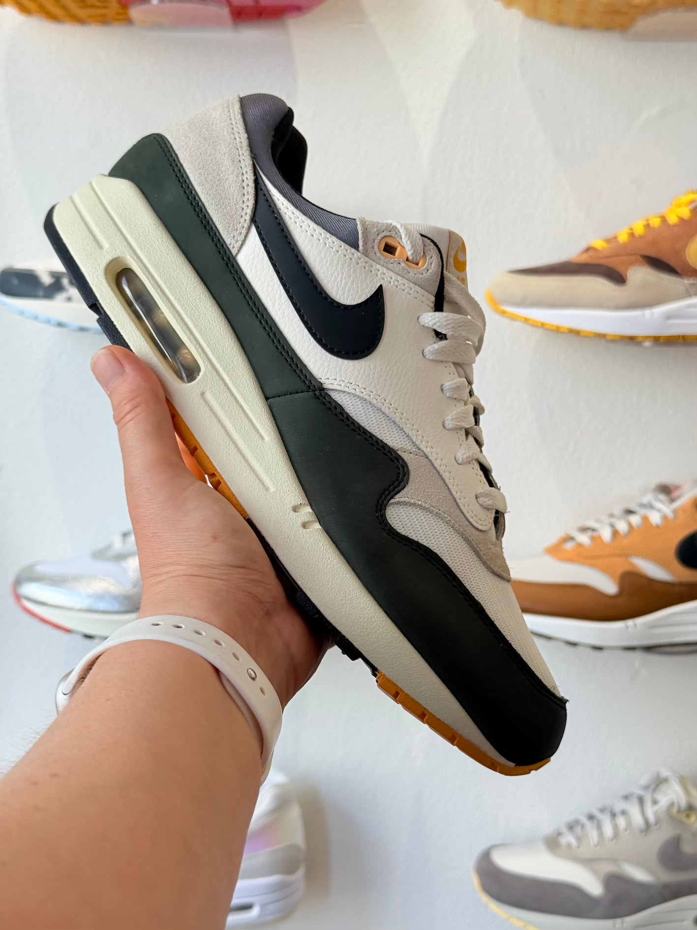 Nike Air Max 1 Athletic Department 'Light Bone University Gold'